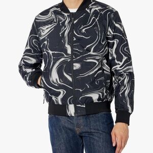 DKNY MENS CLEAN ZIP FRONT BOMBER JACKET
